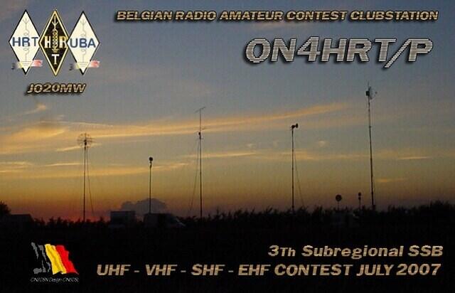 QSL ON4HRT-P SUBREGIONALE UHF-VHF-SHF CONTEST 7-8-07-2007-ON6DSL